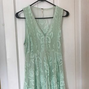 Mint free Free People lace dress